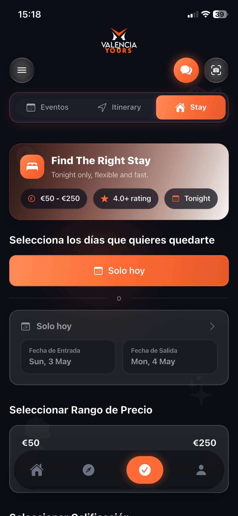 Valencia App - Intro Screen